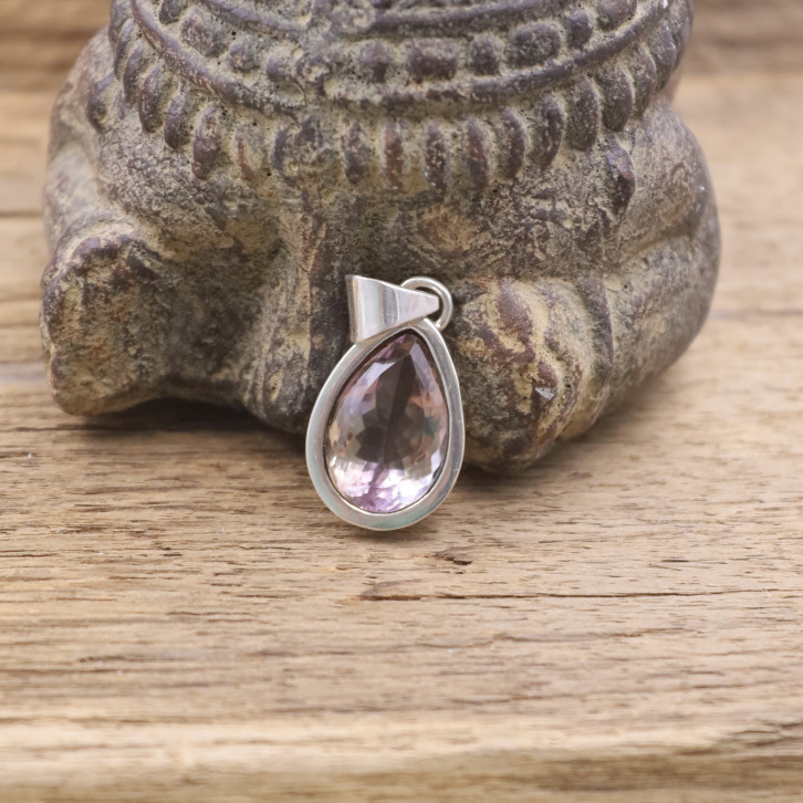 Pendentif en argent et amétrine