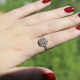 Bague en argent et quartz rose