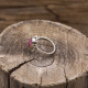 Bague en argent et racine de rubis