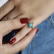 Bague en argent et turquoise