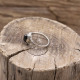 Bague en argent et black star