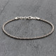 Bracelet en argent de cheville vrille   