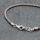 Bracelet en argent de cheville vrille   