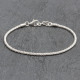 Bracelet en argent de cheville vrille   