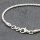 Bracelet en argent de cheville vrille   