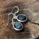  Boucles d'oreilles en argent pierre labradorite