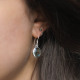  Boucles d'oreilles en argent pierre labradorite