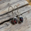 Boucles d'oreilles en argent pierre Grenat