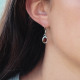 Boucles d'oreilles en argent pierre Grenat