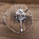 Broche/pendentif d'exception libellule en argent, marcassites, pierres grenat et opale