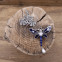 Broche/pendentif d'exception libellule en argent, marcassites, pierres grenat et opale
