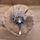 Broche/pendentif d'exception libellule en argent, marcassites, pierres grenat et opale