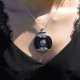 Pendentif en argent et onyx