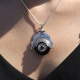 Pendentif en argent et onyx