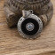 Pendentif en argent, onyx et topaze bleue
