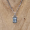 Pendentif d'exception en argent, marcassites et pierre topaze bleue