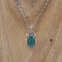 Pendentif d'exception en argent, marcassites et agate verte