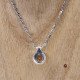 Pendentif d'exception en argent, marcassites et citrine