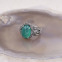 Bague d'exception en argent, marcassites et agate verte