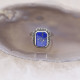 Bague d'exception en argent, marcassites et lapis lazuli