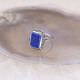 Bague d'exception en argent, marcassites et lapis lazuli