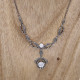 Collier d'exception en argent, marcassites et zirconium