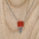 Collier d'exception en argent, marcassites, cornaline