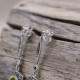 Boucles d'oreilles d'exception en argent, marcassites et pierre quartz lemon