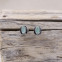 Boucles d'oreilles d'exception en argent, marcassites et pierre jade "puce"