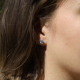 Boucles d'oreilles d'exception en argent et zirconium