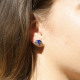 Boucles d'oreilles d'exception en argent, marcassites et lapis lazuli