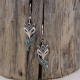 Boucles d'oreilles "renard" en argent, marcassites, émail