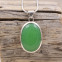 Pendentif en argent et jade vert