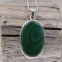 Pendentif en argent et malachite