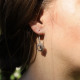 Boucles d'oreilles en argent et quartz