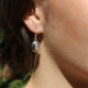 Boucles d'oreilles en argent et pierre de lune