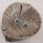 Boucles d'oreilles en argent et agate verte