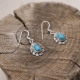 Boucles d'oreilles en argent et turquoise