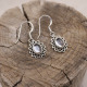 Boucles d'oreilles en argent et quartz