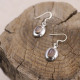 Boucles d'oreilles en argent et quartz rose