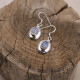 Boucles d'oreilles en argent et pierre de lune