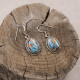 Boucles d'oreilles en argent et turquoise cuivrée