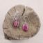 Boucles d'oreilles en argent et racine de rubis