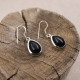 Boucles d'oreilles en argent et onyx