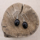 Boucles d'oreilles en argent et onyx