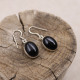 Boucles d'oreilles en argent et onyx