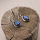 Boucles d'oreilles en argent et labradorite