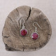 Boucles d'oreilles en argent et racine de rubis