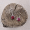 Boucles d'oreilles en argent et racine de rubis