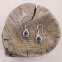 Boucles d'oreilles en argent et topaze mystique